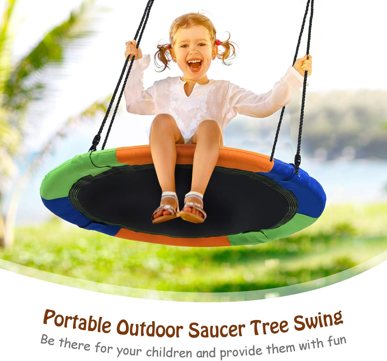 Outdoor Swing with Hanging Strap Kit