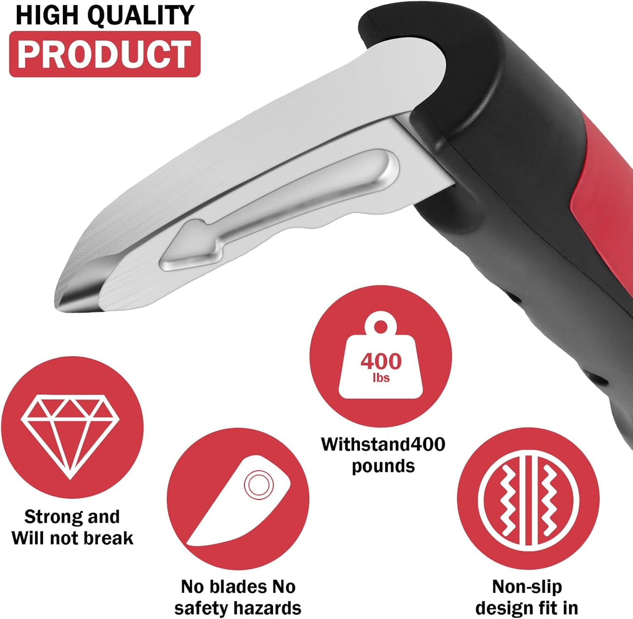2pcs Car Door Assist Handle Emergency Tool Window Breaker with Cutter