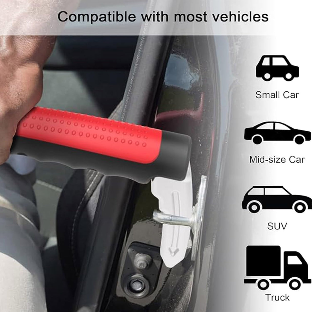 2pcs Car Door Assist Handle Emergency Tool Window Breaker with Cutter