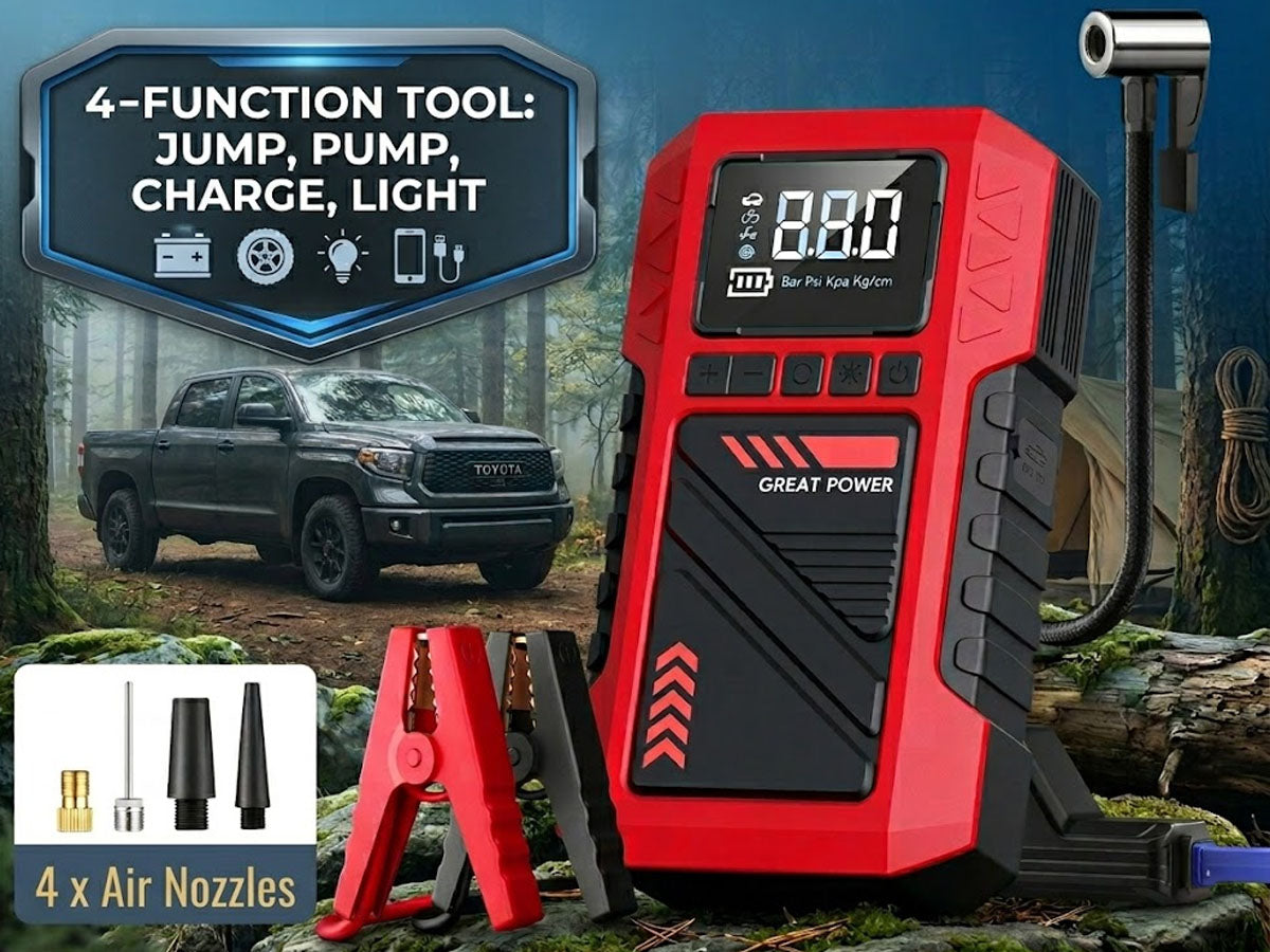 Car Jump Starter with Tyre Inflator