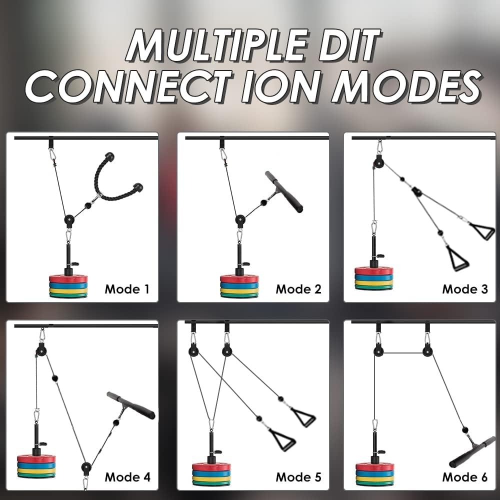 Fitness Pulley Cable System for Home Gym Weight Lifting