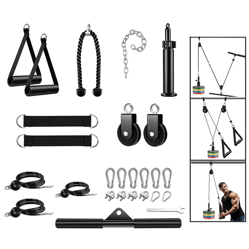 Fitness Pulley Cable System for Home Gym Weight Lifting
