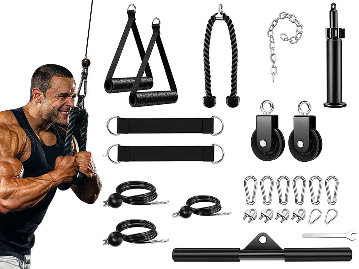 Fitness Pulley Cable System for Home Gym Weight Lifting