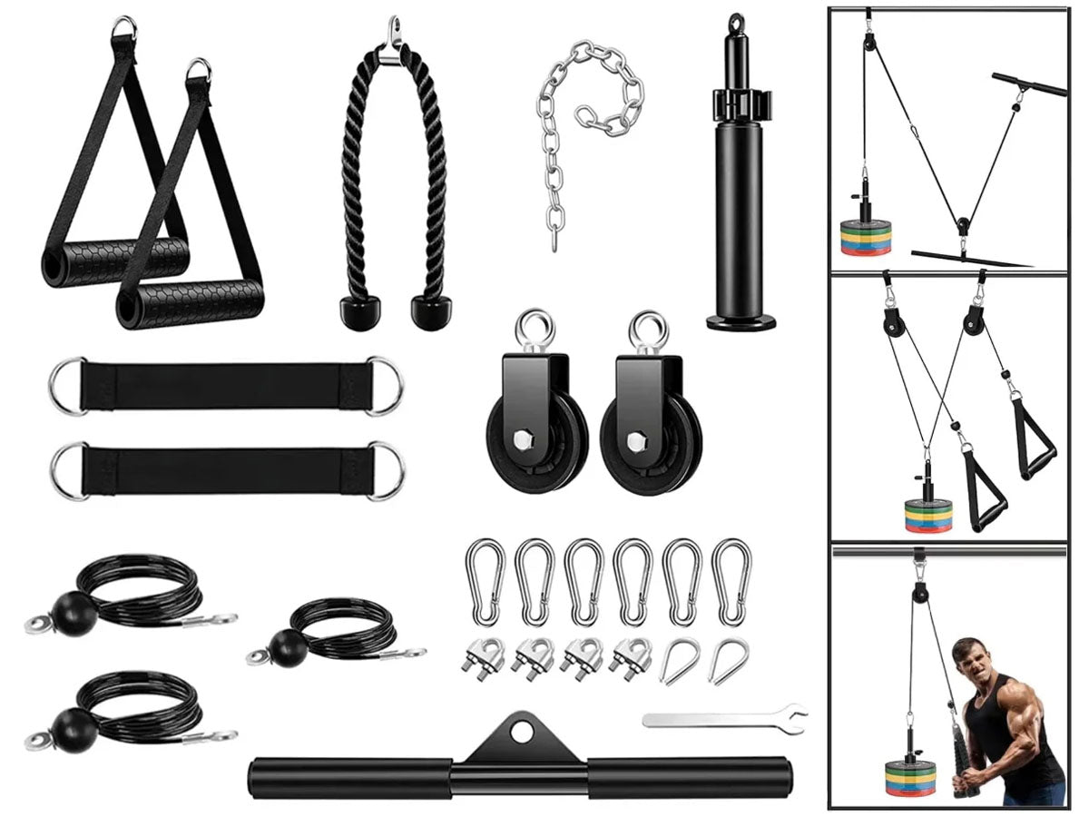Fitness Pulley Cable System for Home Gym Weight Lifting