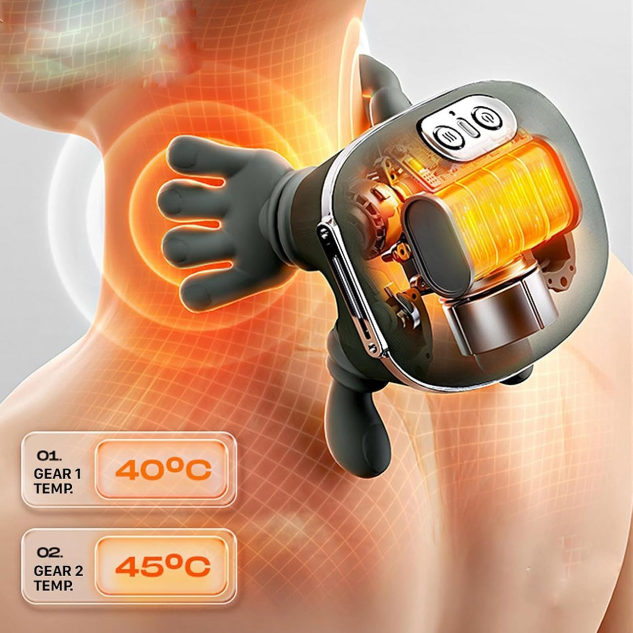 Neck Massager with Adjustable Kneading Modes
