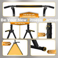 Thumbnail for Triangular frame base of the chin up pull up station for maximum stability.