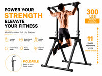 Thumbnail for Homyspire power tower with adjustable height settings for chin ups and pull ups.
