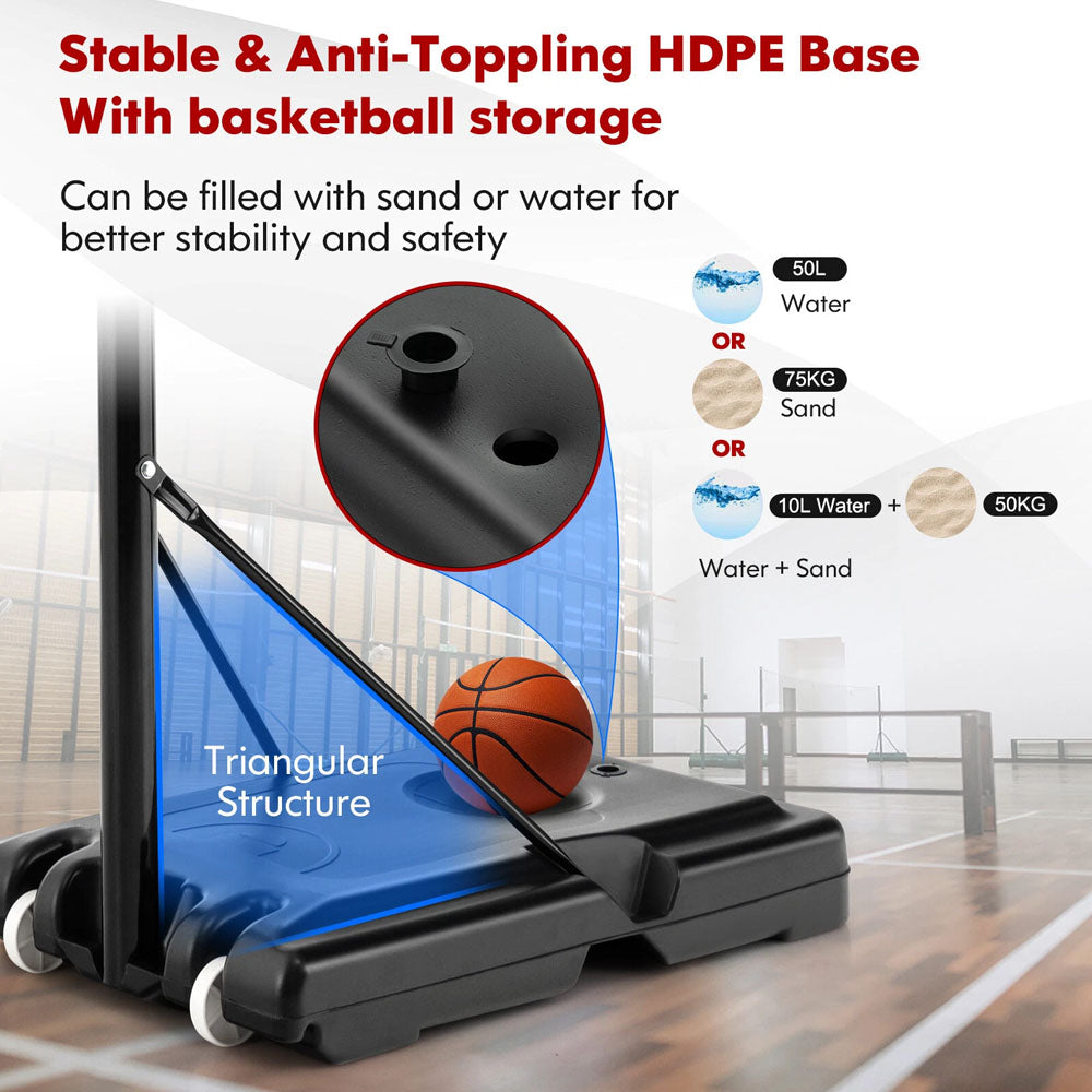 Basketball Hoop with stand height adjustable Hoop 3.05m