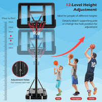 Thumbnail for Basketball Hoop with stand height adjustable Hoop 3.05m