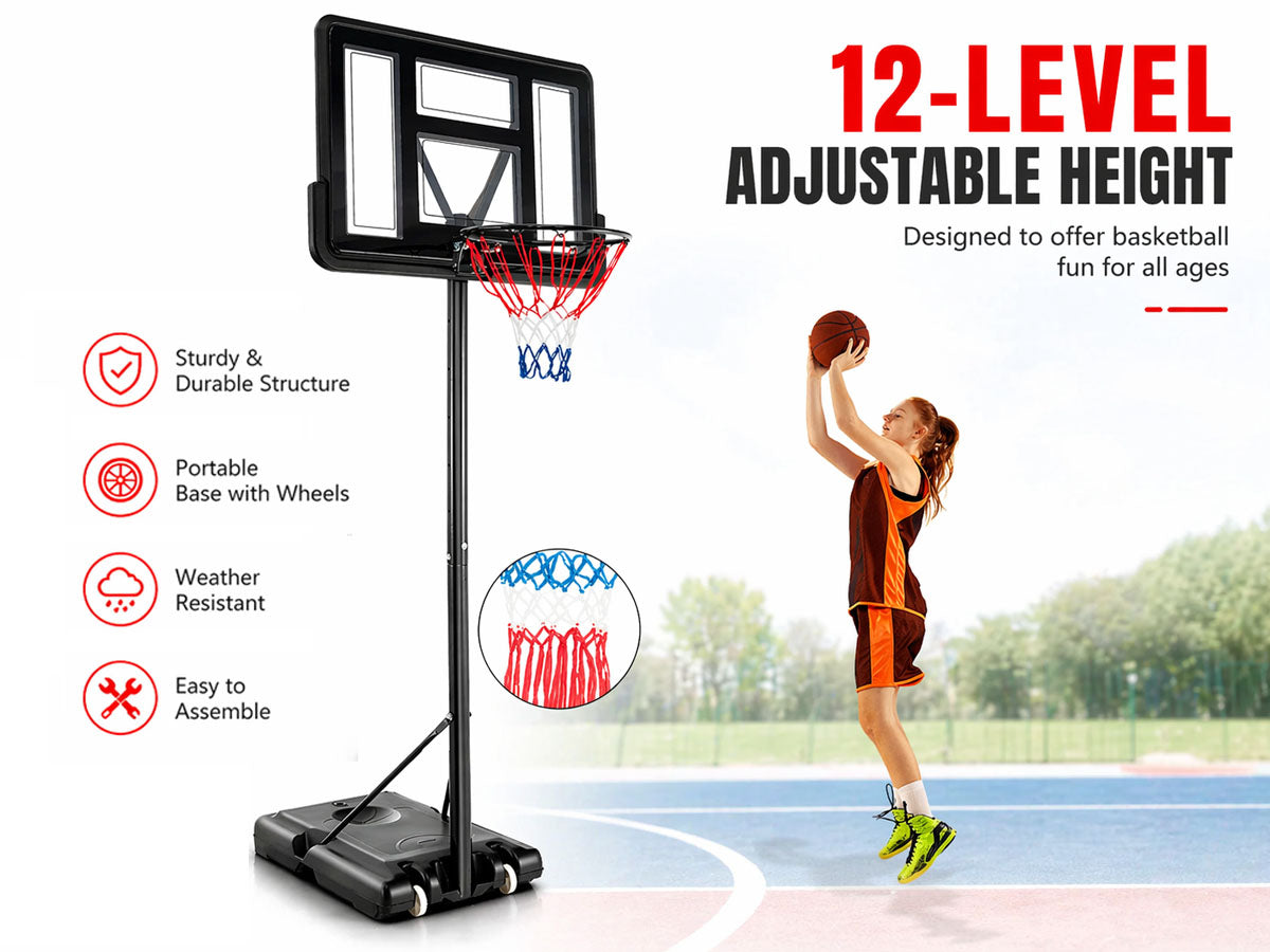 Basketball Hoop with stand height adjustable Hoop 3.05m