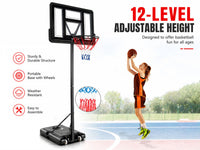 Thumbnail for Basketball Hoop with stand height adjustable Hoop 3.05m