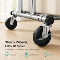 Thumbnail for Heavy Duty Double Hanging Rails Metal Garment Rack Stand
