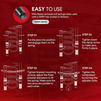 Thumbnail for Coil Spring Compressor Car Garage Tool Kit Heavy Duty