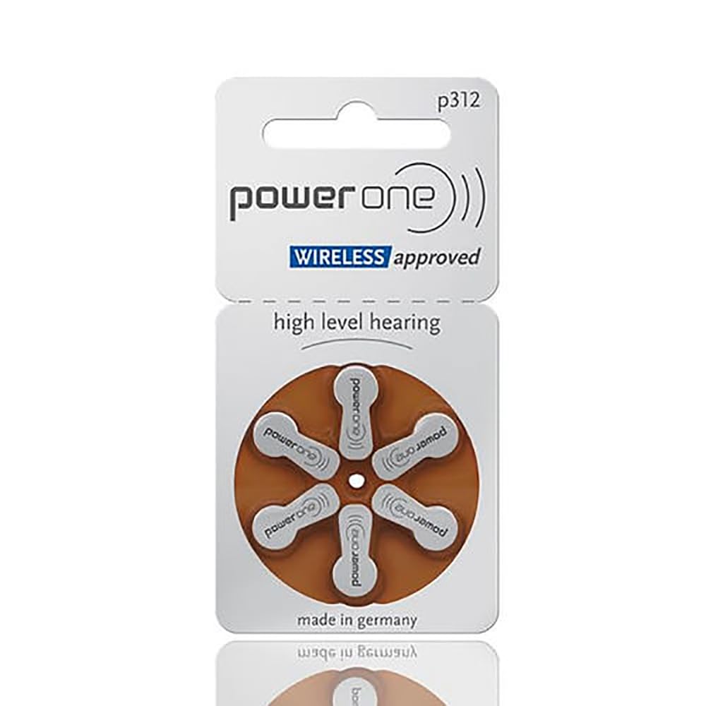 Power one P312 size 312 Hearing Aid Batteries 60 Pack