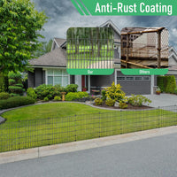 Thumbnail for 10 Pack Metal Garden Barrier Fence - 80x69cm Animal Fence Panels, Decorative Garden Border