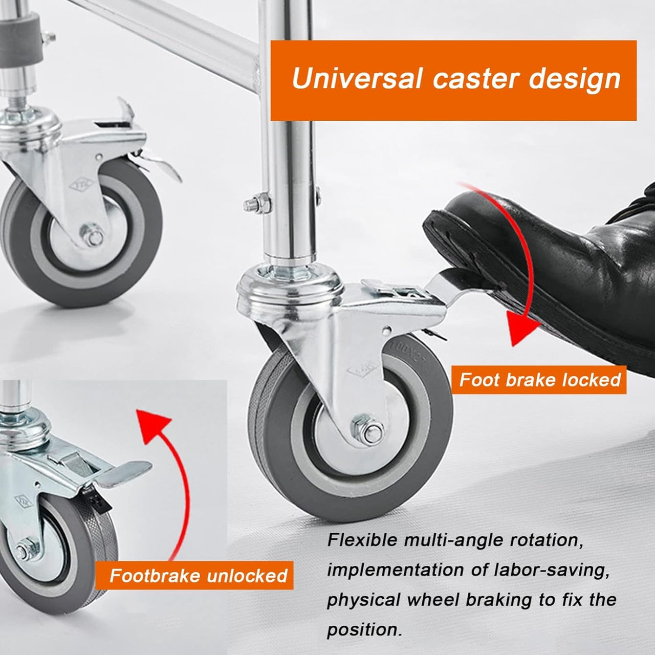 Mobile Shower Toilet Commode Chair Bath Wheelchair 4 in 1 Bath Stool Folding with Arms