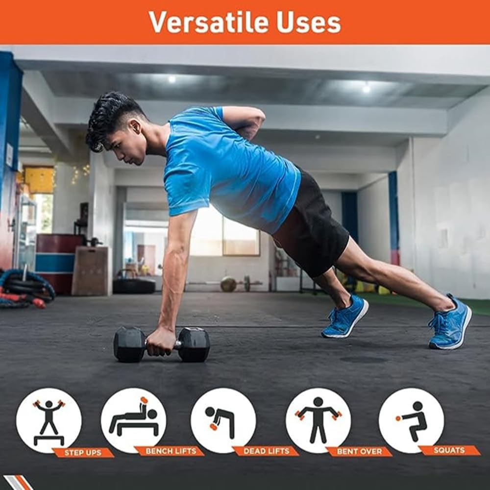 Dumbbell Set - 2 x 5kg Hex Weights