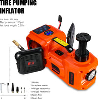 Thumbnail for 5Ton 12V Car Electric Hydraulic Floor Jack Lift + Impact Wrench Kit Box 3 in 1