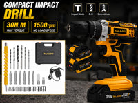 Thumbnail for Cordless Impact Electric Drill Driver with Battery