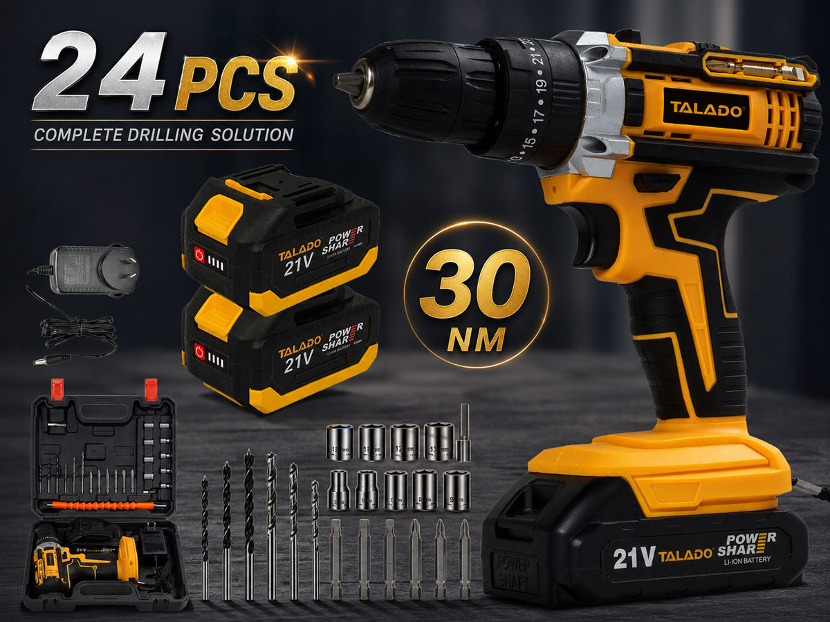 Cordless Impact Electric Drill Driver with Battery