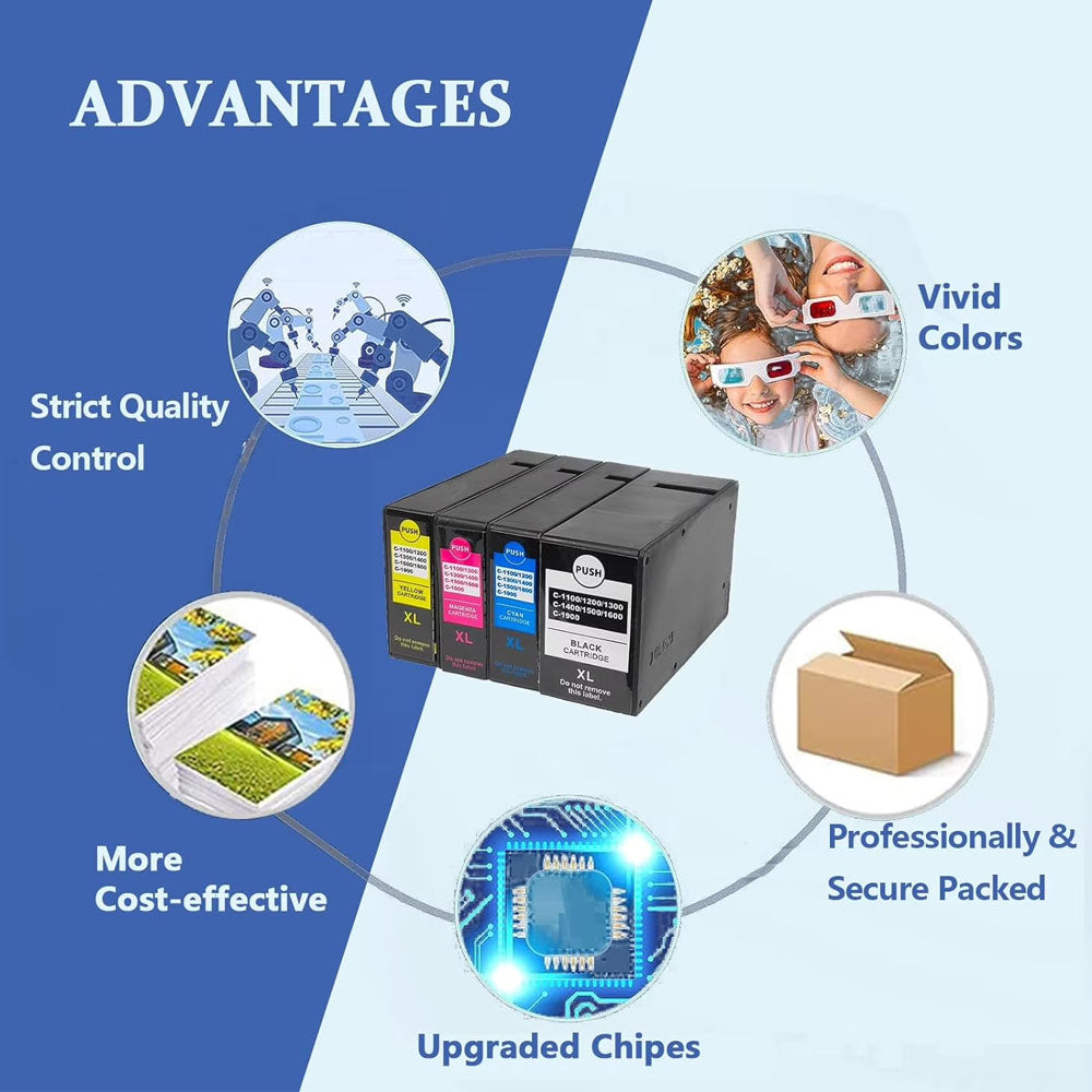 Canon PGI1600XL Compatible Ink Cartridge Set – Smart Ink – MAXIFY MB2160 MB2360 MB2760