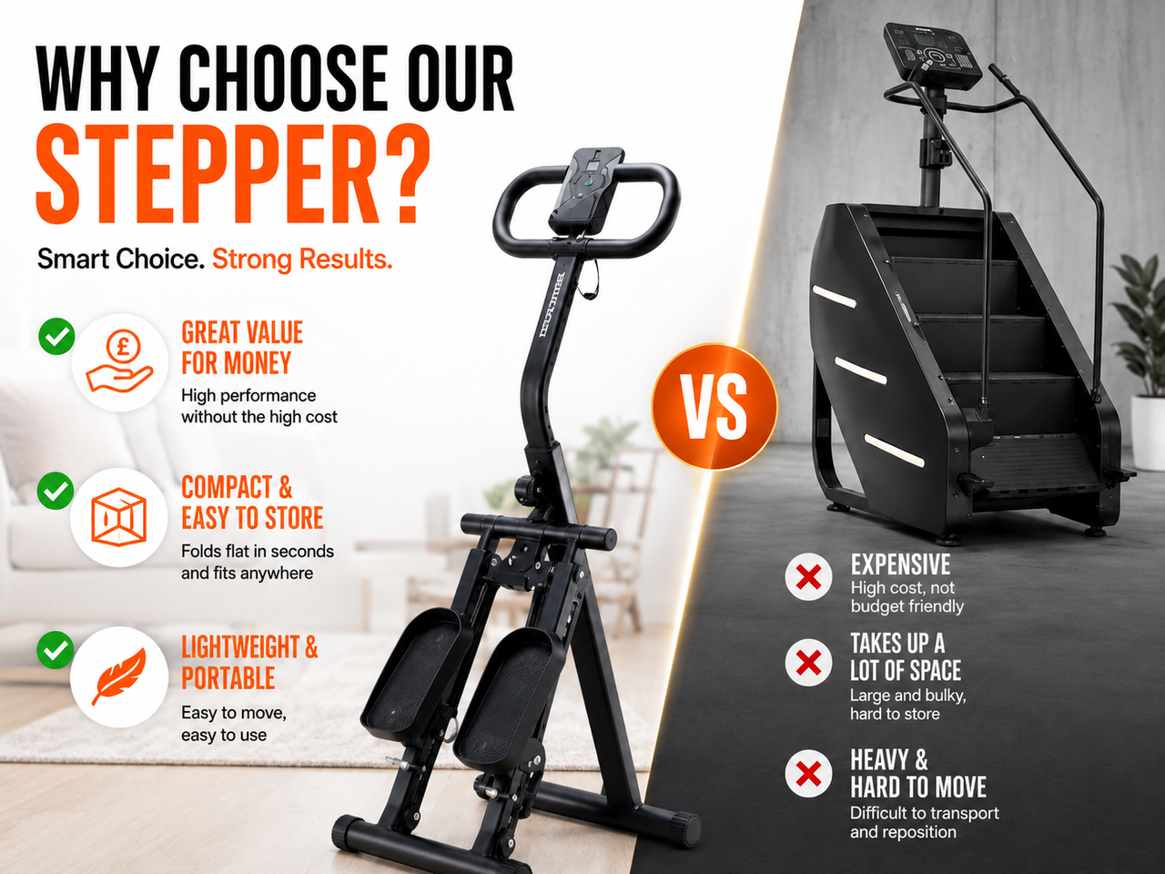 Foldable Stair Climber for Exercise at Home Fitness Steppers