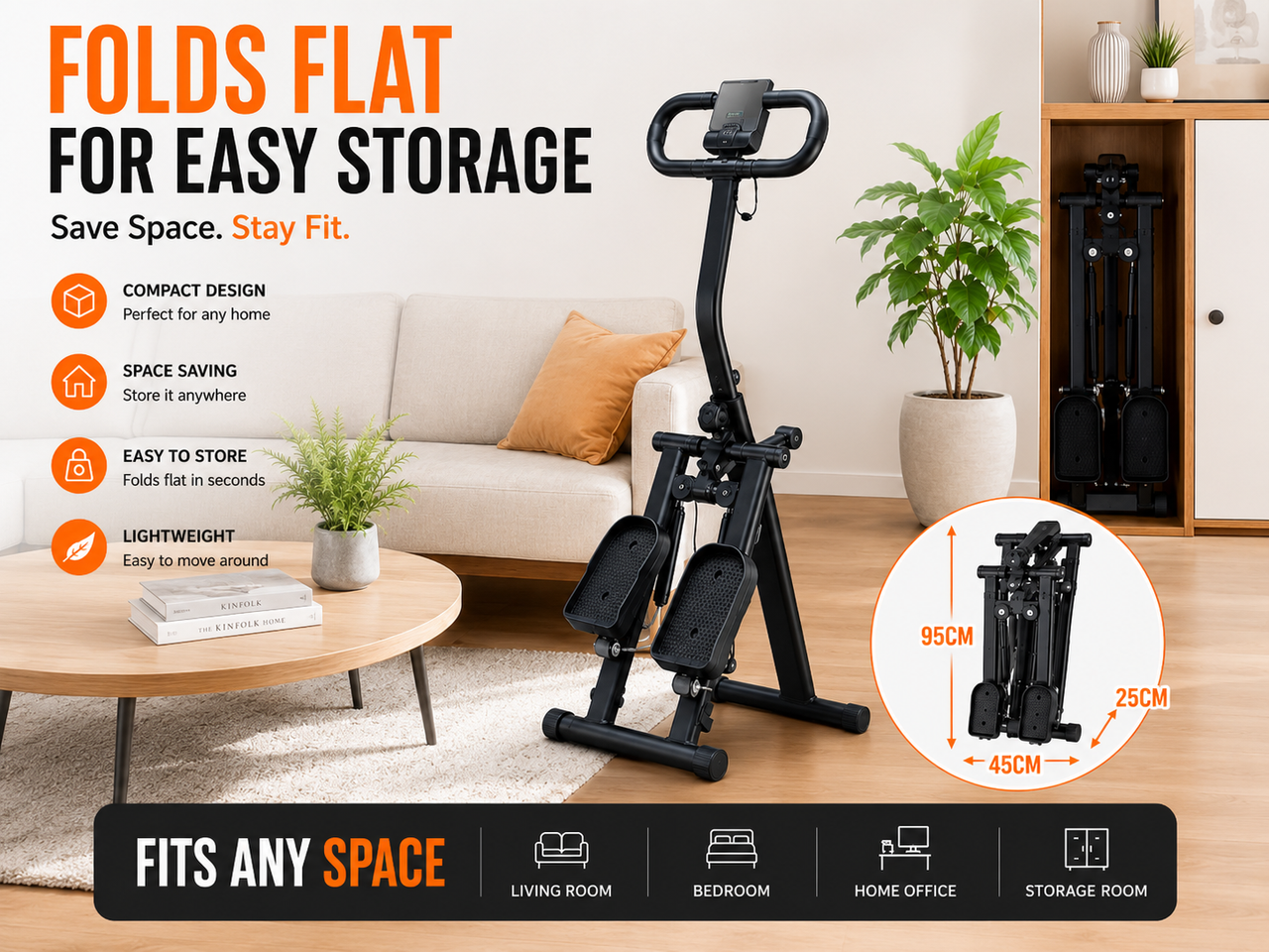 Foldable Stair Climber for Exercise at Home Fitness Steppers