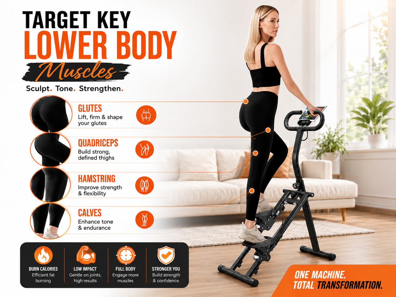 Foldable Stair Climber for Exercise at Home Fitness Steppers