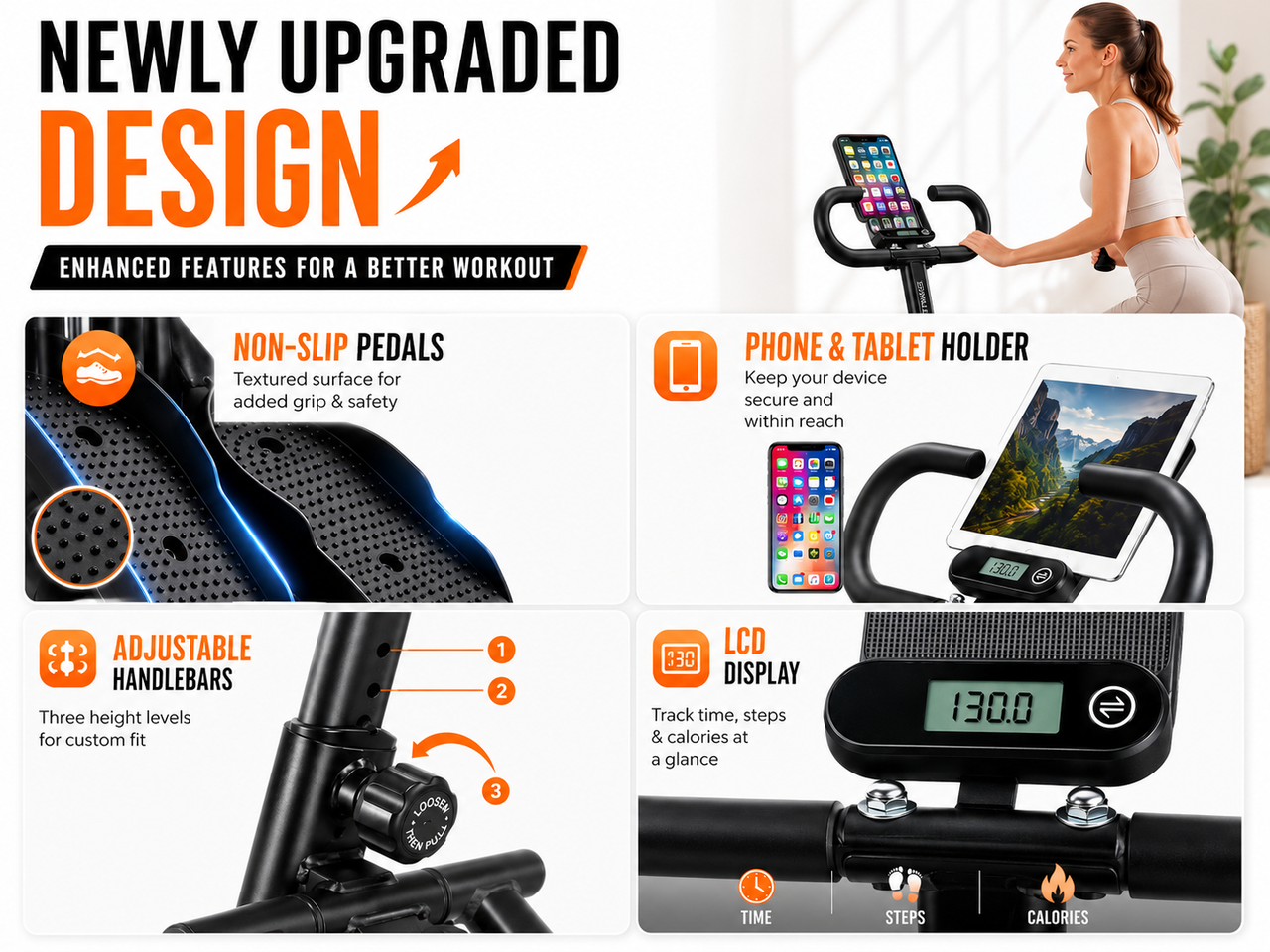 Foldable Stair Climber for Exercise at Home Fitness Steppers