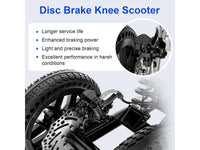 Thumbnail for Knee Scooter Walker Steerable Mobility Walking Equipment Wheelchair Medical Crutch Broken Foot Ankle Leg Surgery Injury
