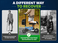 Thumbnail for Knee Scooter Walker Steerable Mobility Walking Equipment Wheelchair Medical Crutch Broken Foot Ankle Leg Surgery Injury