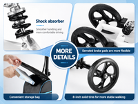 Thumbnail for Knee Scooter Walker Steerable Mobility Walking Equipment Wheelchair Medical Crutch Broken Foot Ankle Leg Surgery Injury