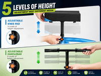 Thumbnail for Knee Scooter Walker Steerable Mobility Walking Equipment Wheelchair Medical Crutch Broken Foot Ankle Leg Surgery Injury
