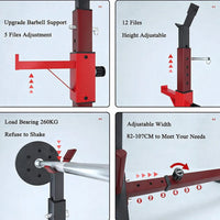 Thumbnail for Adjustable Barbell Squat Rack Stand
