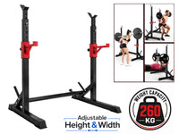 Thumbnail for Adjustable Barbell Squat Rack Stand