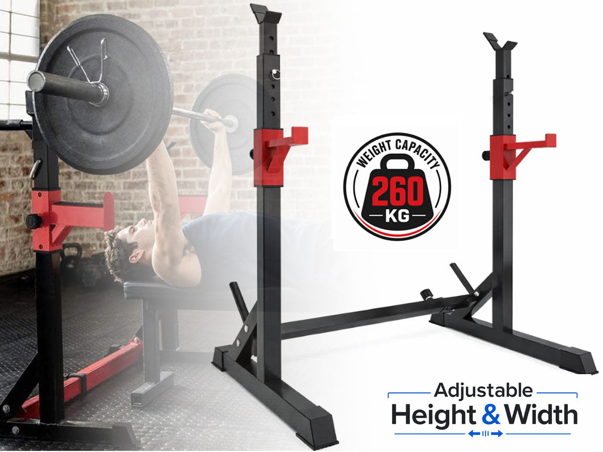 Adjustable Barbell Squat Rack Stand