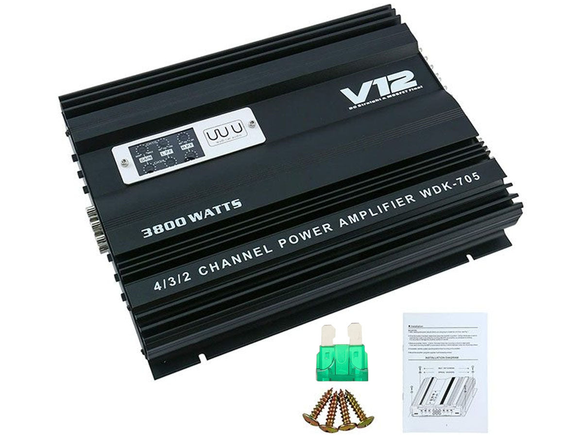 4 Channel Car Amplifier High Power 3800W Car Audio Amp