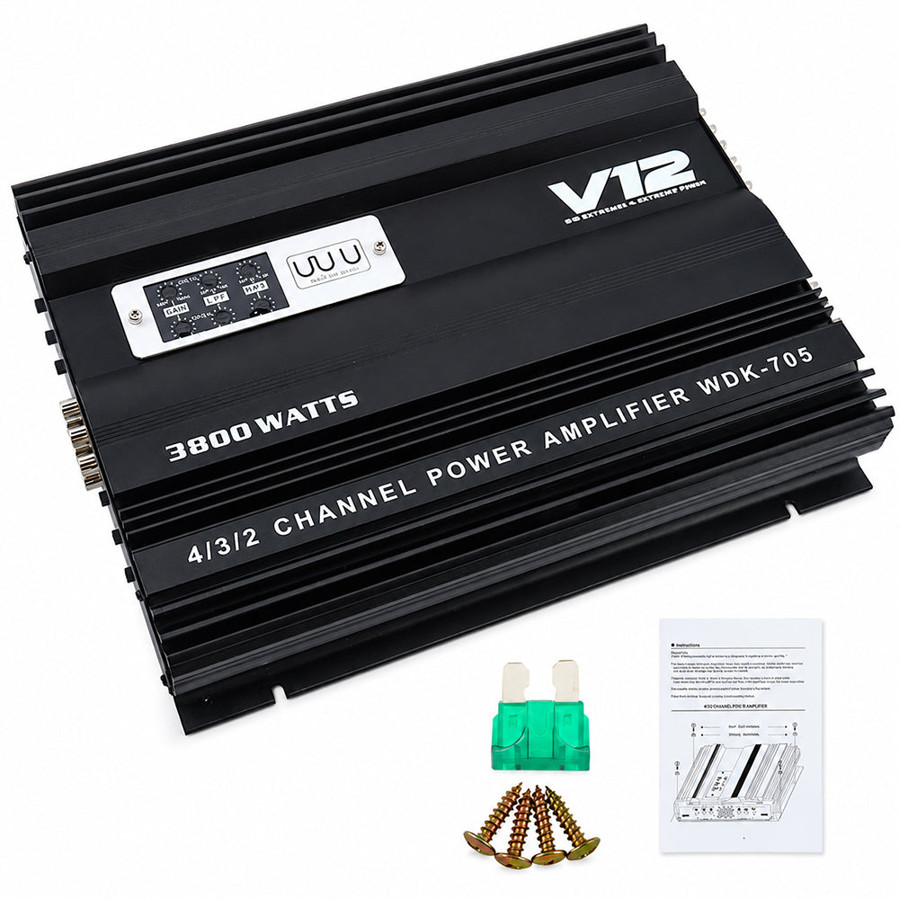4 Channel Car Amplifier High Power 3800W Car Audio Amp