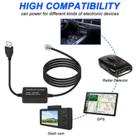 Thumbnail for USB Radar Power Cable for Escort, Beltronic, V1 & Uniden Radar Detectors