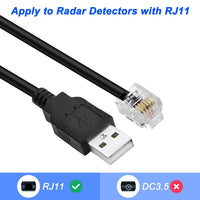 Thumbnail for USB Radar Power Cable for Escort, Beltronic, V1 & Uniden Radar Detectors