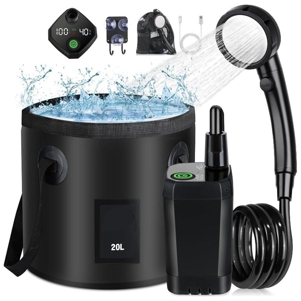 Portable Shower Kit Camping Shower Kit with Bucket