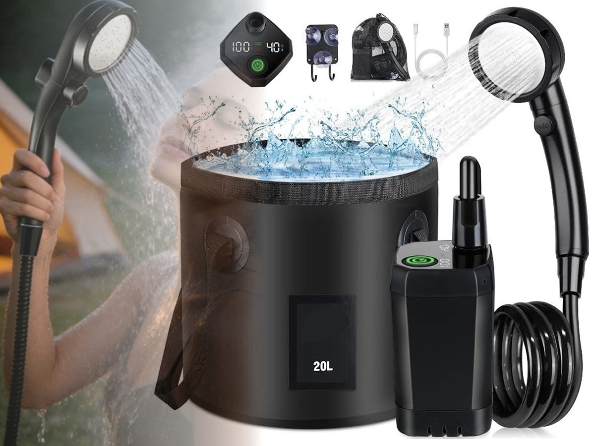 Portable Shower Kit Camping Shower Kit with Bucket