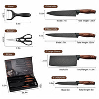 Thumbnail for Professional Kitchen Knives Set 6 Piece Knife Set