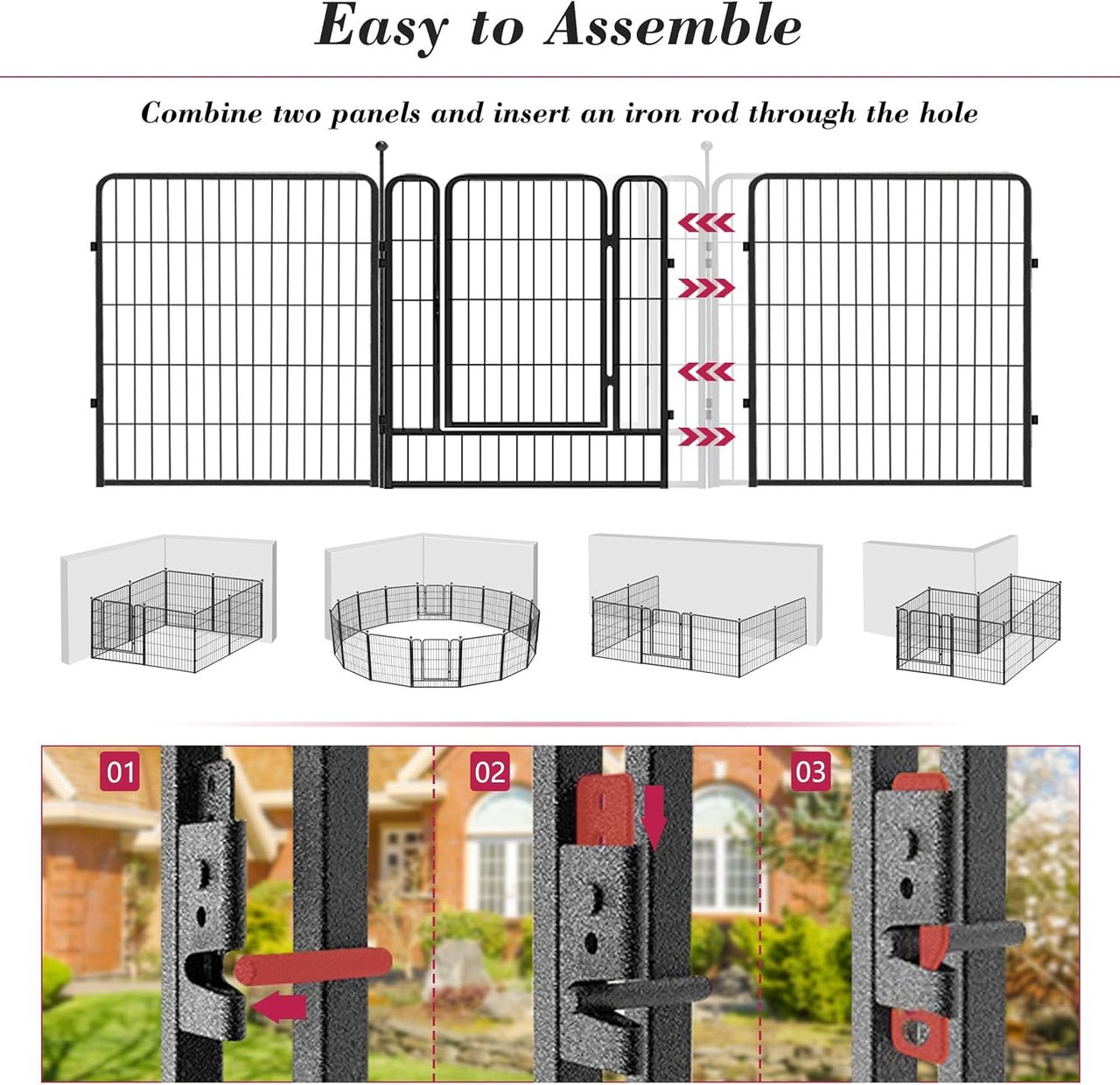 Pet Playpen Dog Playpen Fence 12 Panels