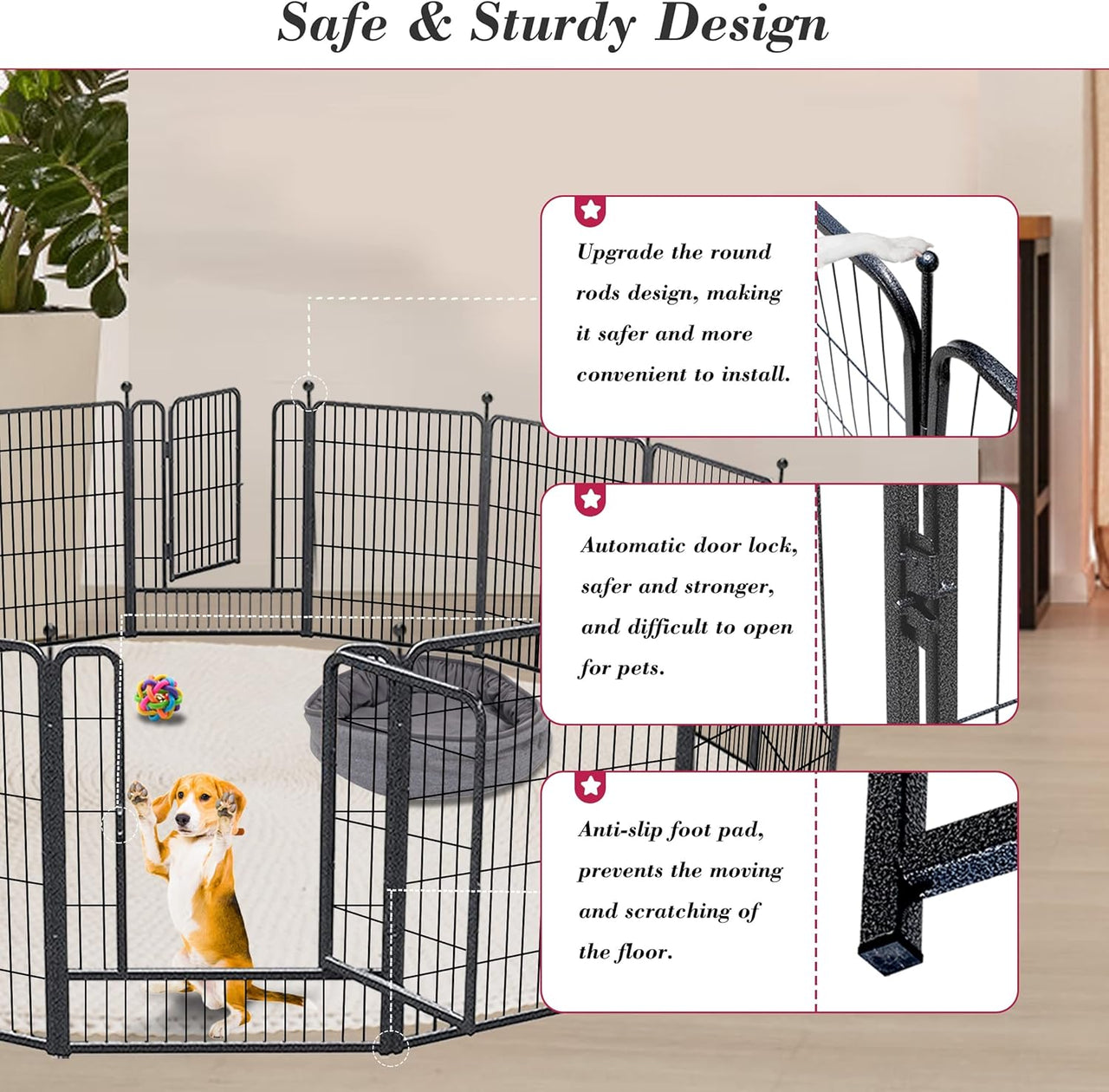 Pet Playpen Dog Playpen Fence 12 Panels