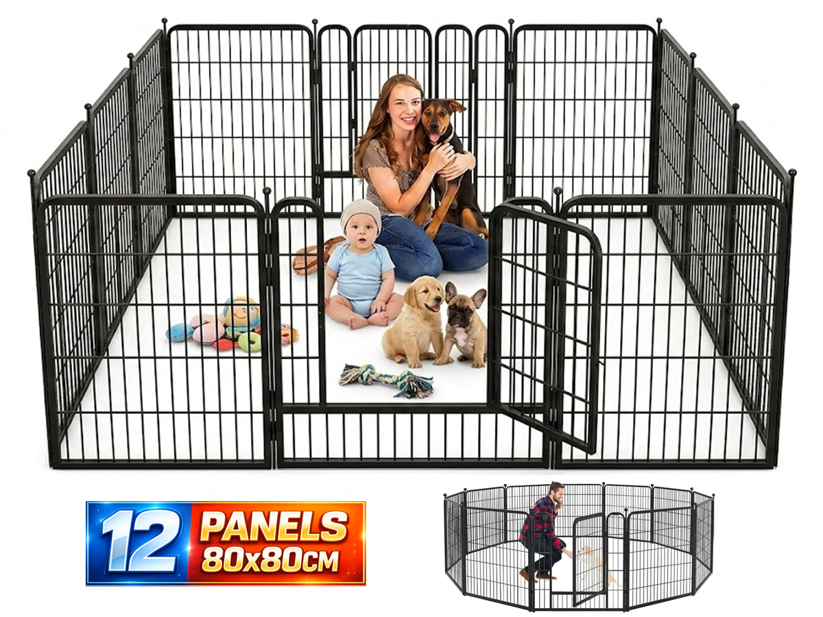 Pet Playpen Dog Playpen Fence 12 Panels