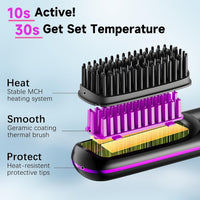 Thumbnail for Cordless Hair Straightener Brush 3 Setting