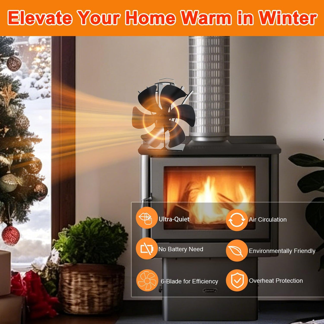 Stove Fan Fireplace Fan