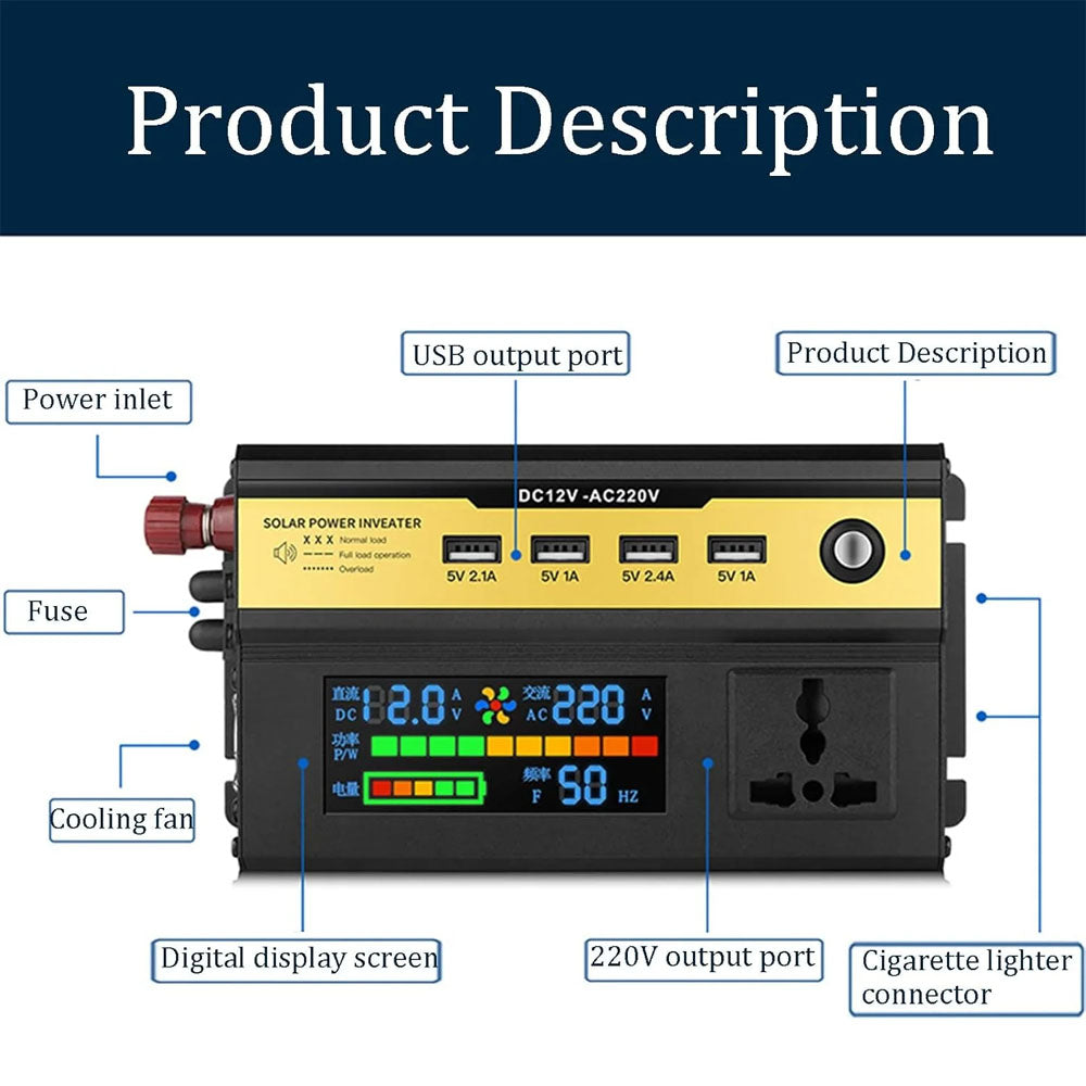 Car Power Inverter 1600W