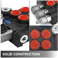 Thumbnail for 2 Spool Hydraulic Directional Control Valve 11 Gpm double acting cylinder spool